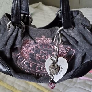 Gray Juicy Couture purse and wallet
